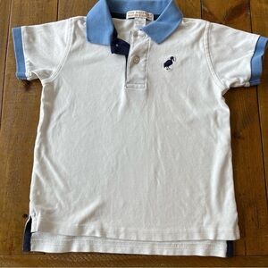 The Beaufort Bonnet Company White Polo with Blue Trim